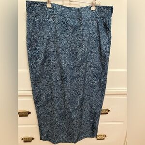 Ripskirt length 4 -  Blue and White long skirt Casella Midnight